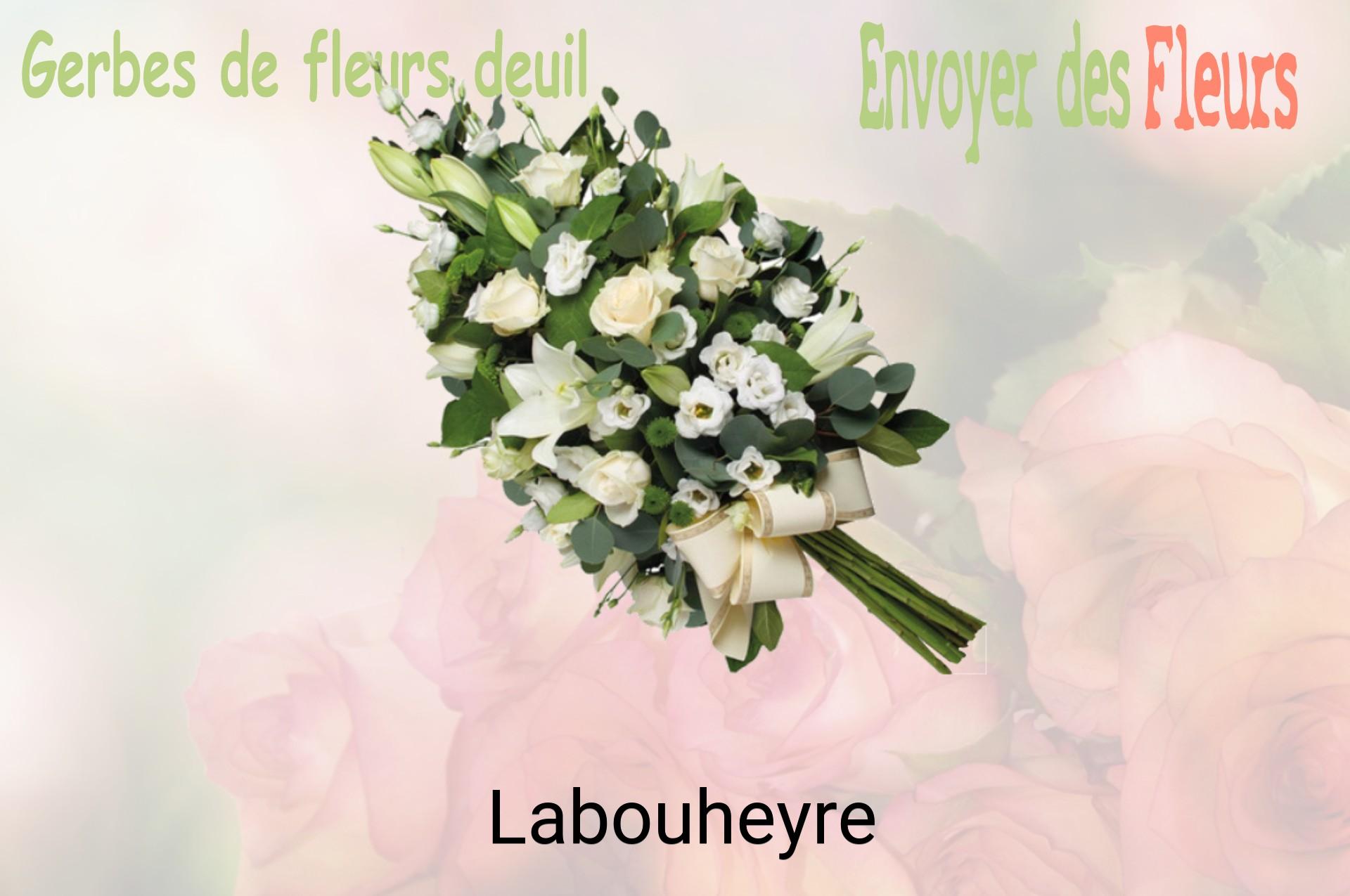 Gerbe de fleurs de deuil livrée à Labouheyre